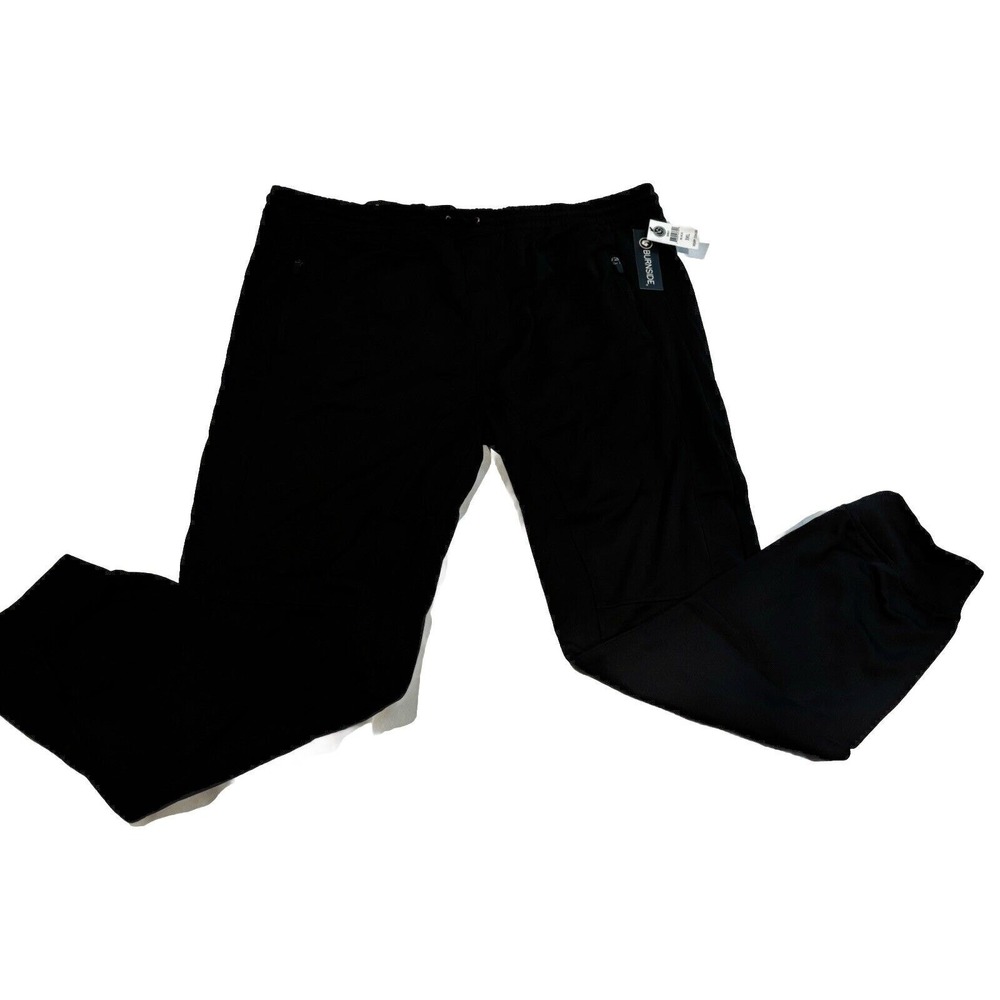 Burnside Satori Mens Jogger Pants Black Graphic Zipper Pocket 3XL New athleisure